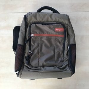 Targus crossbody backpack (olive and burnt orange)